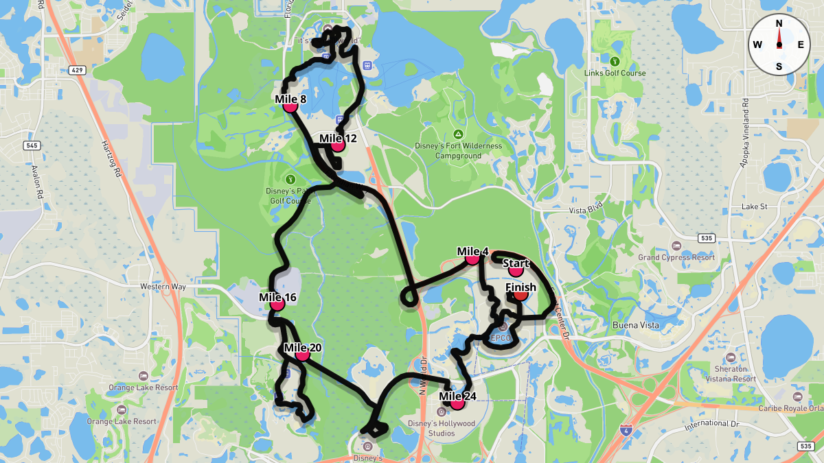 The Walt Disney World Marathon Course
