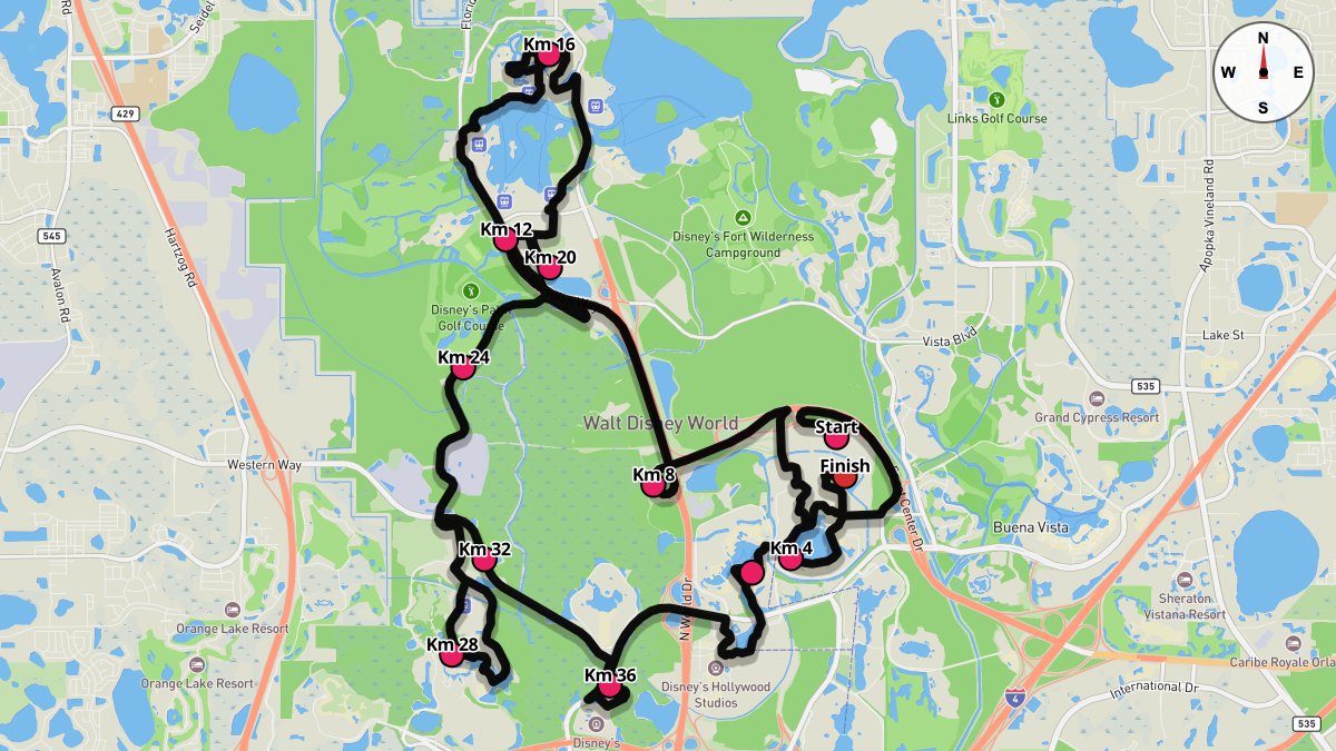 The Walt Disney World Marathon Course