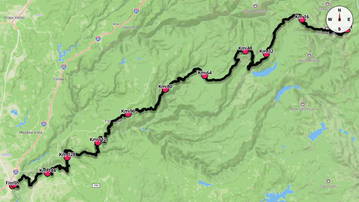 The Western States 100 Course