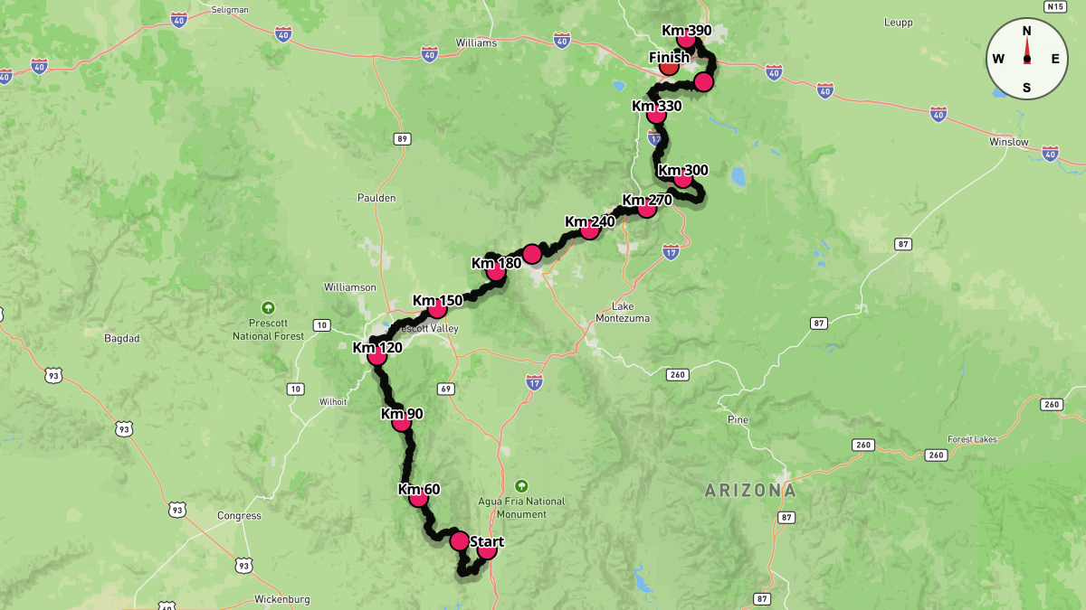 The Cocadona 250 Course