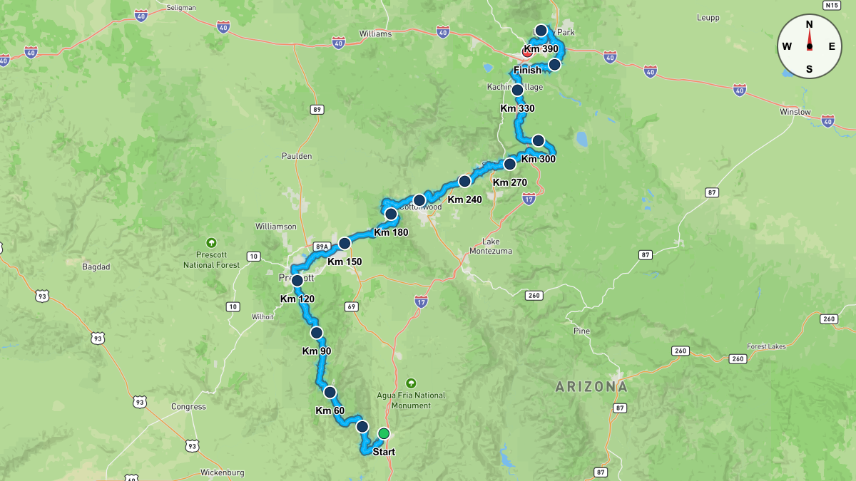 The Cocadona 250 Course